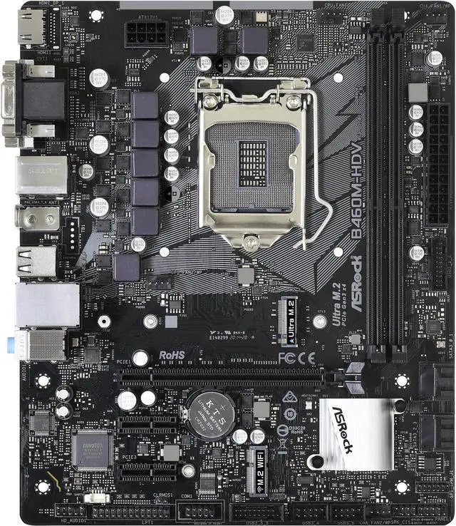 ASRock B460M-HDV LGA 1200 Micro ATX Intel Motherboard - Newegg.com