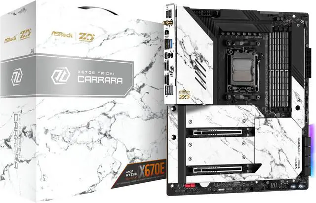 ASRock X670E Taichi Carrara AM5 EATX Mainboard. 4xDDR5 slots, 2 x