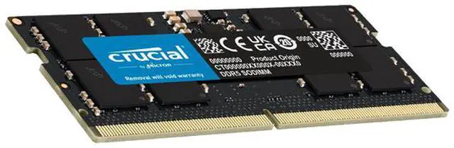 Crucial 64GB (2 x 32GB) 262-Pin DDR5 SO-DIMM DDR5 4800 (PC4 38400