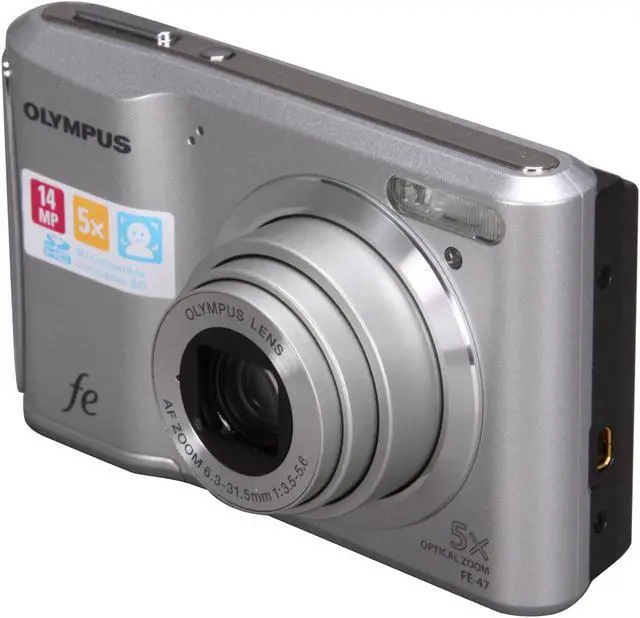 OLYMPUS FE-47 Silver 14 MP Digital Camera - Newegg.com