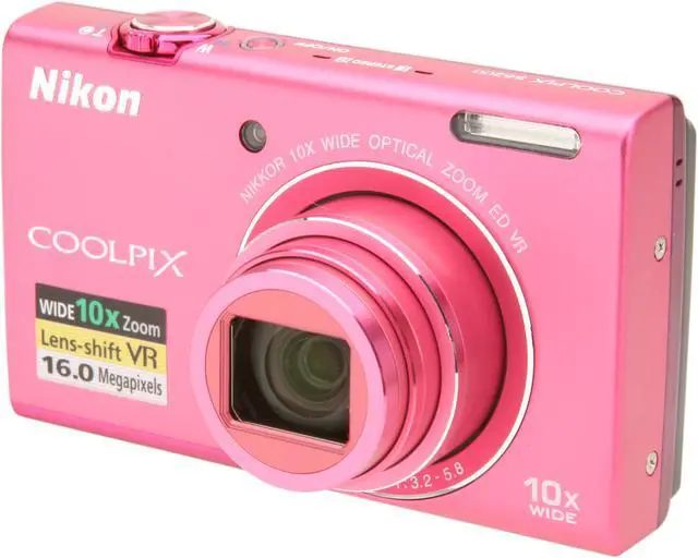 Nikon COOLPIX S6200 Pink 16 MP Digital Camera - Newegg.com