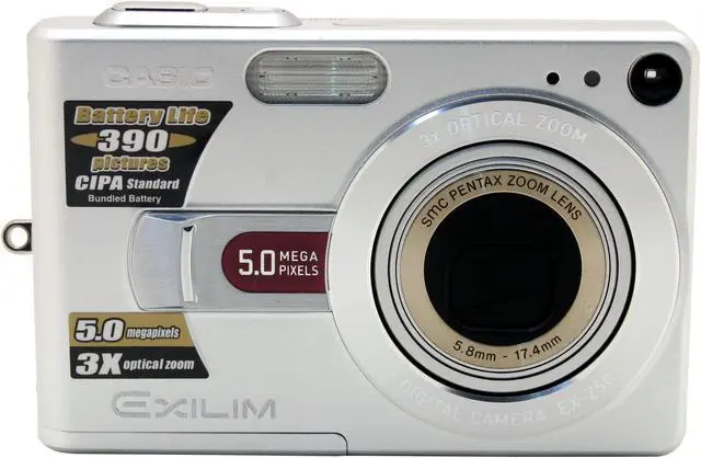 CASIO Exilim EX-Z50 Silver 5.0MP Digital Camera - Newegg.com
