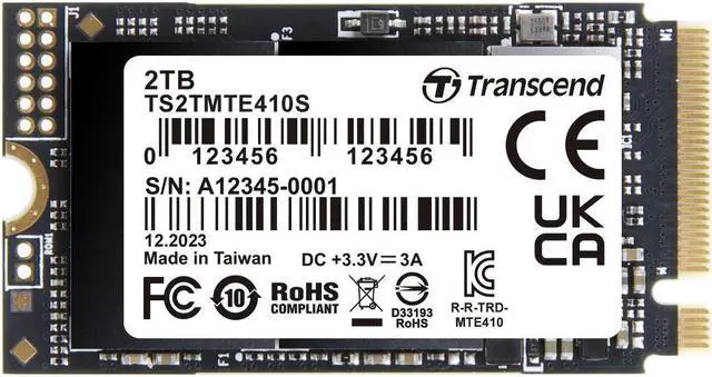 2TB Transcend 410S NVMe PCIe 4.0 M.2 2242 Gen4 x4 Internal SSD