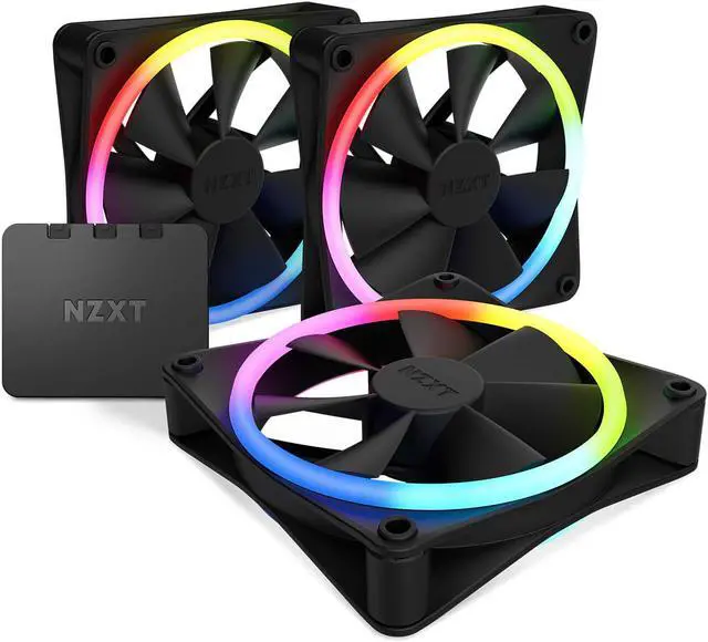 NZXT F120RGB Duo - 120mm Dual-sided RGB Fan - Triple Pack (Black