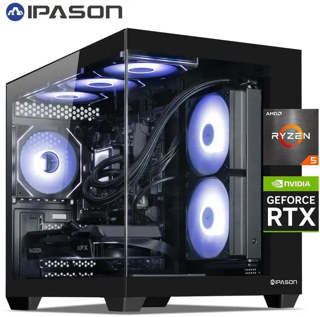 IPASON - Gaming Desktop -AMD Ryzen5 9600X - GeForce RTX 5060 8G