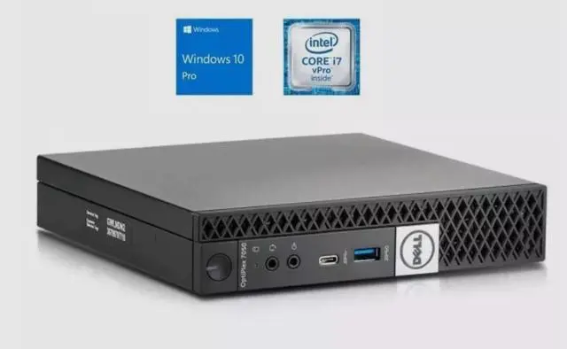 Refurbished: Dell Optiplex 7050 Micro Mini PC i7-7700T 8GB RAM