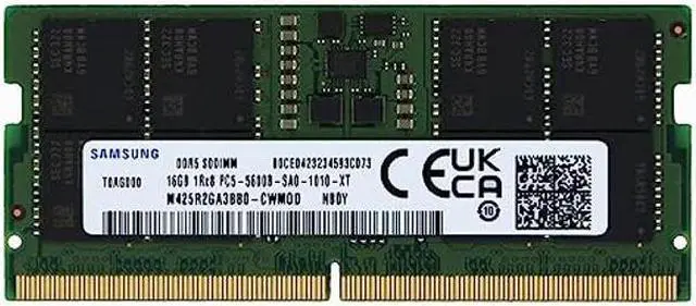 Samsung 16GB (1x16GB) DDR5 5600MHz PC5-44800 SODIMM 1Rx8 CL46 1.1v