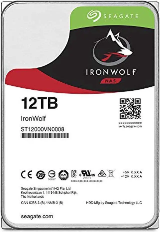 Seagate IronWolf 12TB NAS Internal Hard Drive HDD - 3.5 Inch SATA