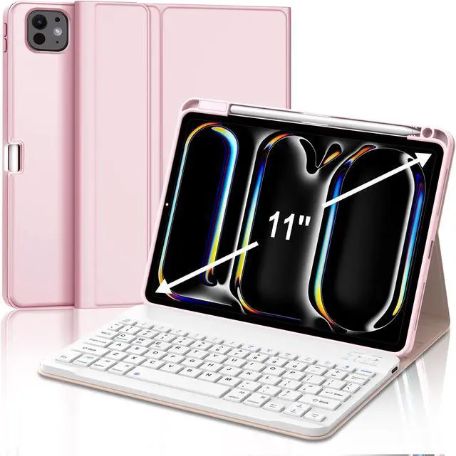 JADEMALL for iPad Pro 11 inch Case with Keyboard (M4) 2024