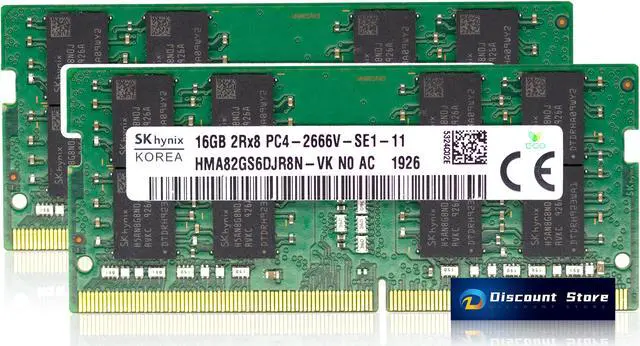 SK Hynix 32GB(2X16GB) HMA82GS6DJR8N-VK 2RX8 DDR4 2666MHz SODIMM