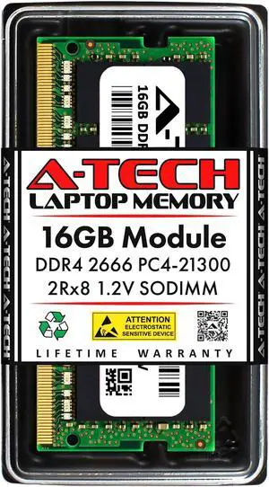 A-Tech 32GB DDR5 4800 MHz ECC SODIMM PC5-38400 ECC Unbuffered SO