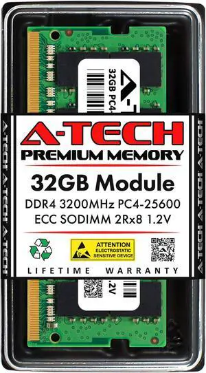 A-Tech 32GB (2x16GB) DDR4 2666MHz SODIMM PC4-21300 Non-ECC