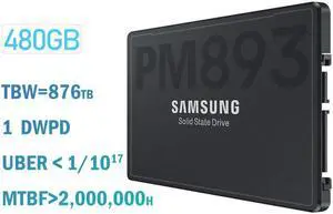 SAMSUNG SSD PM893 Solid State Drive 480GB SATA 6Gb/s 2.5inch