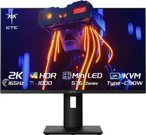 KTC 27 Inch Mini LED Monitor, 1440P 165Hz/144Hz Gaming Monitor