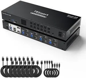 TESmart 4 Port HDMI+Type C KVM Switch 4K@60Hz 4:4:4 Ultra HD HDR