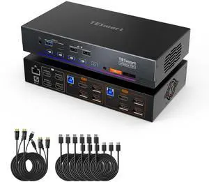 TESmart 4 Port HDMI+Type C KVM Switch 4K@60Hz 4:4:4 Ultra HD HDR
