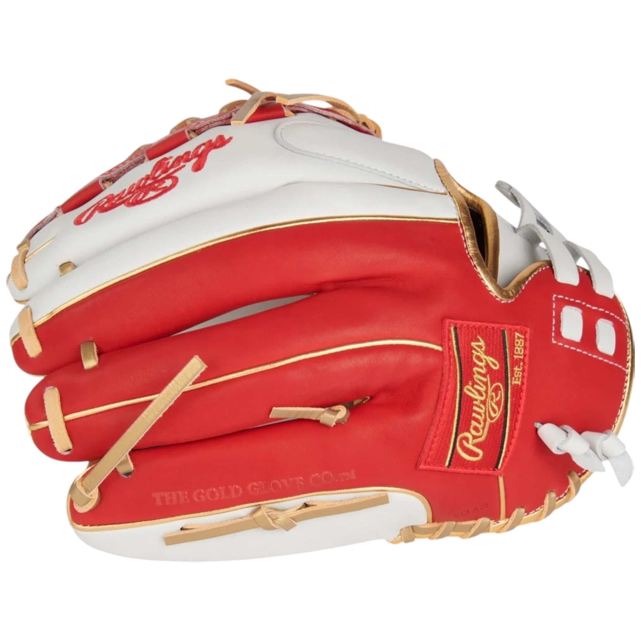 Rawlings Liberty Advanced Fastpitch Softball Glove White/Red/Gold