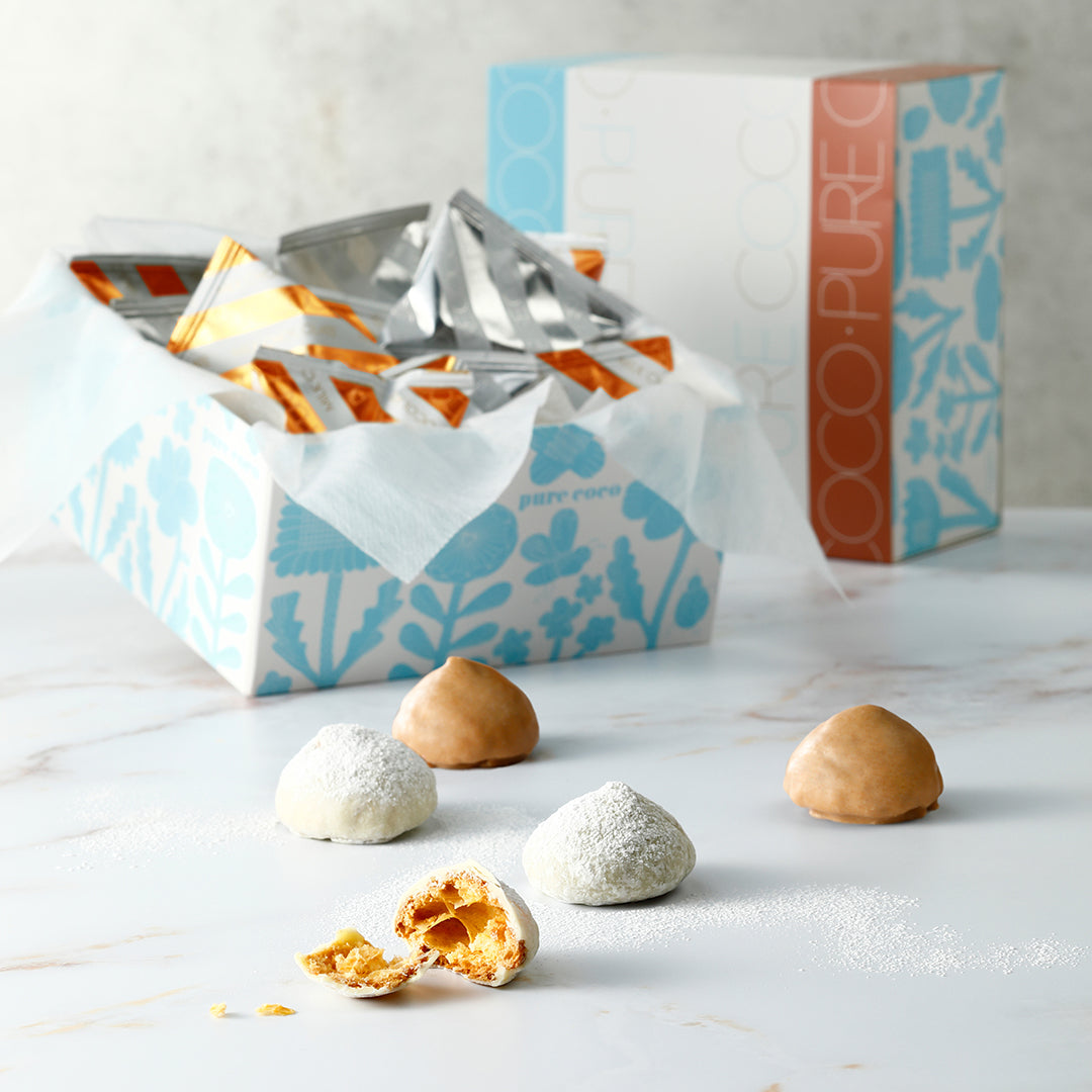 ピュアココ ホワイト&キャラメル（10個入） – チーズガーデン