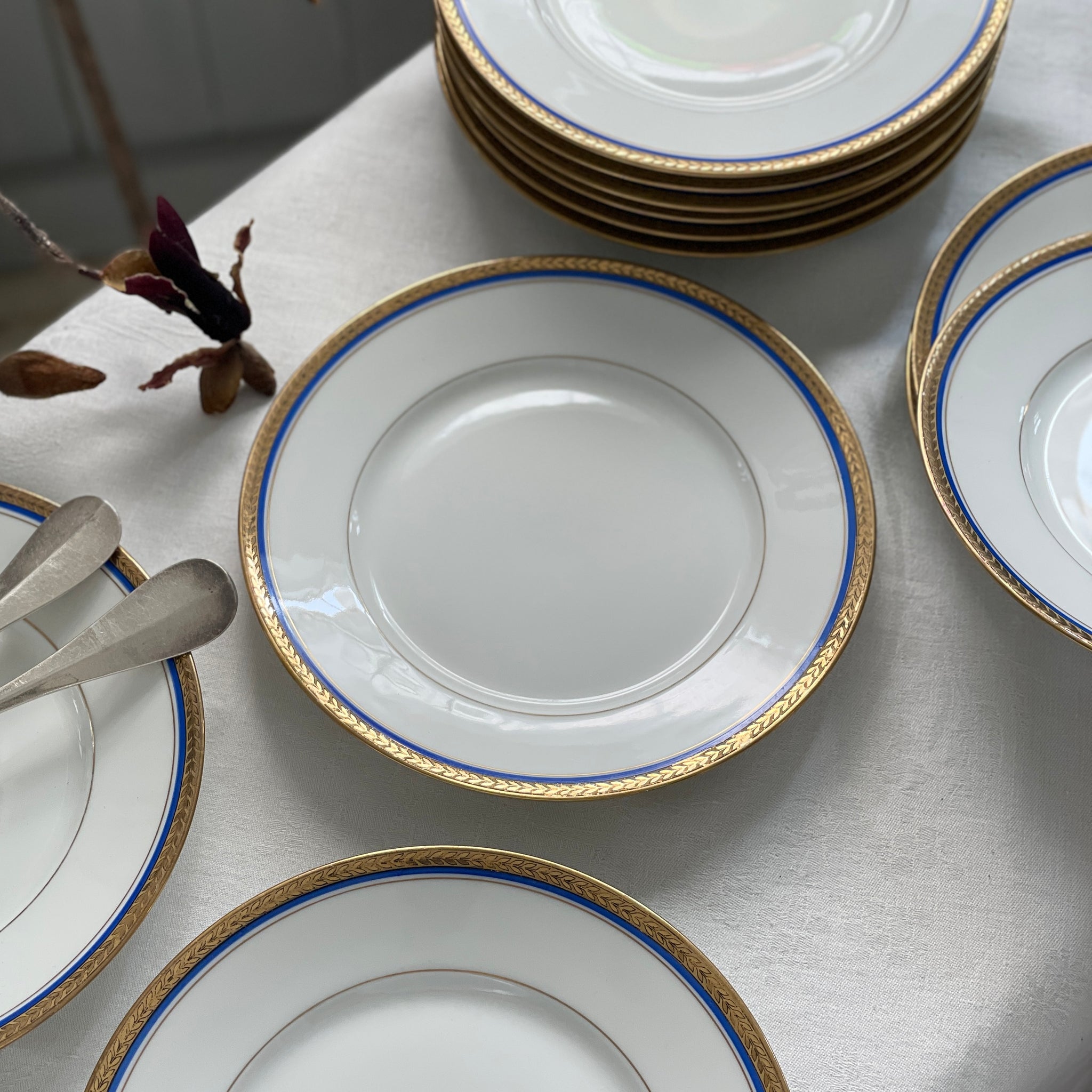 10枚あり！リモージュ焼平皿（直径19.5cm） フランスアンティーク