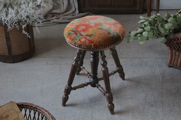 高さ調節できるオーク材ピアノスツール（高さ47~59） フランス