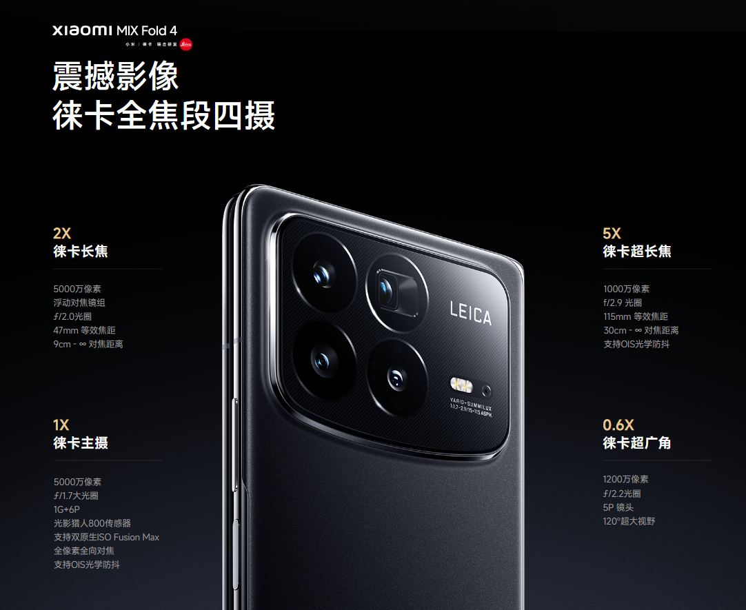 Xiaomi MIX Fold 4】LeicaカメラにSnapdragon 8 Gen3、そして7.98