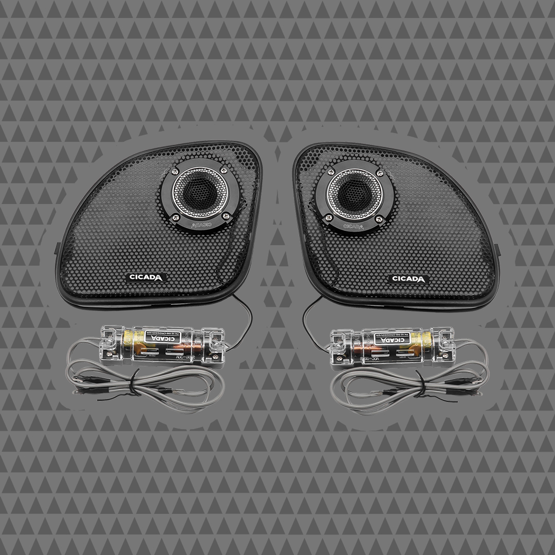 Buy 2014-2023 H-D® ROAD GLIDE GRILLS w/ RR075T TWEETERS - Cicada Audio