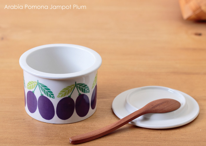 ヴィンテージ】Arabia/アラビア/Pomona/ポモナ/ジャムポット/プラム(小