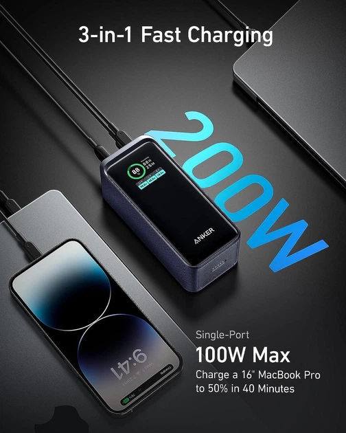 Внешний аккумулятор Anker Prime Power Bank 20 000 мАч мощностью