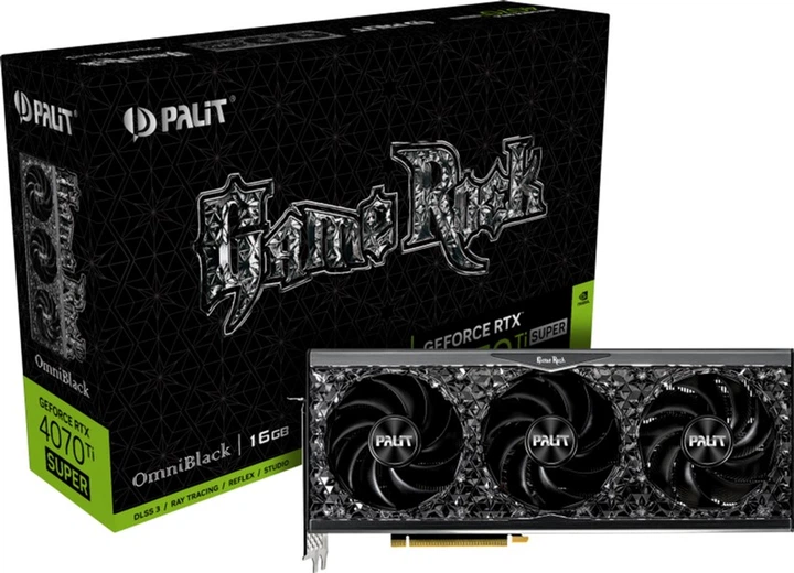 Видеокарта Palit PCI-Ex GeForce RTX 4070 Ti Super GameRock