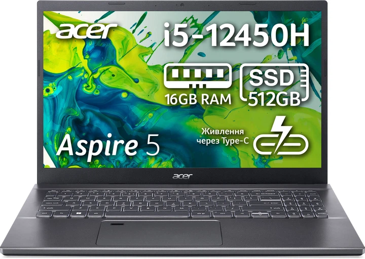 Ноутбук Acer Aspire 5 A515-57-59VX (NX.KN4EU.00C) Steel Gray