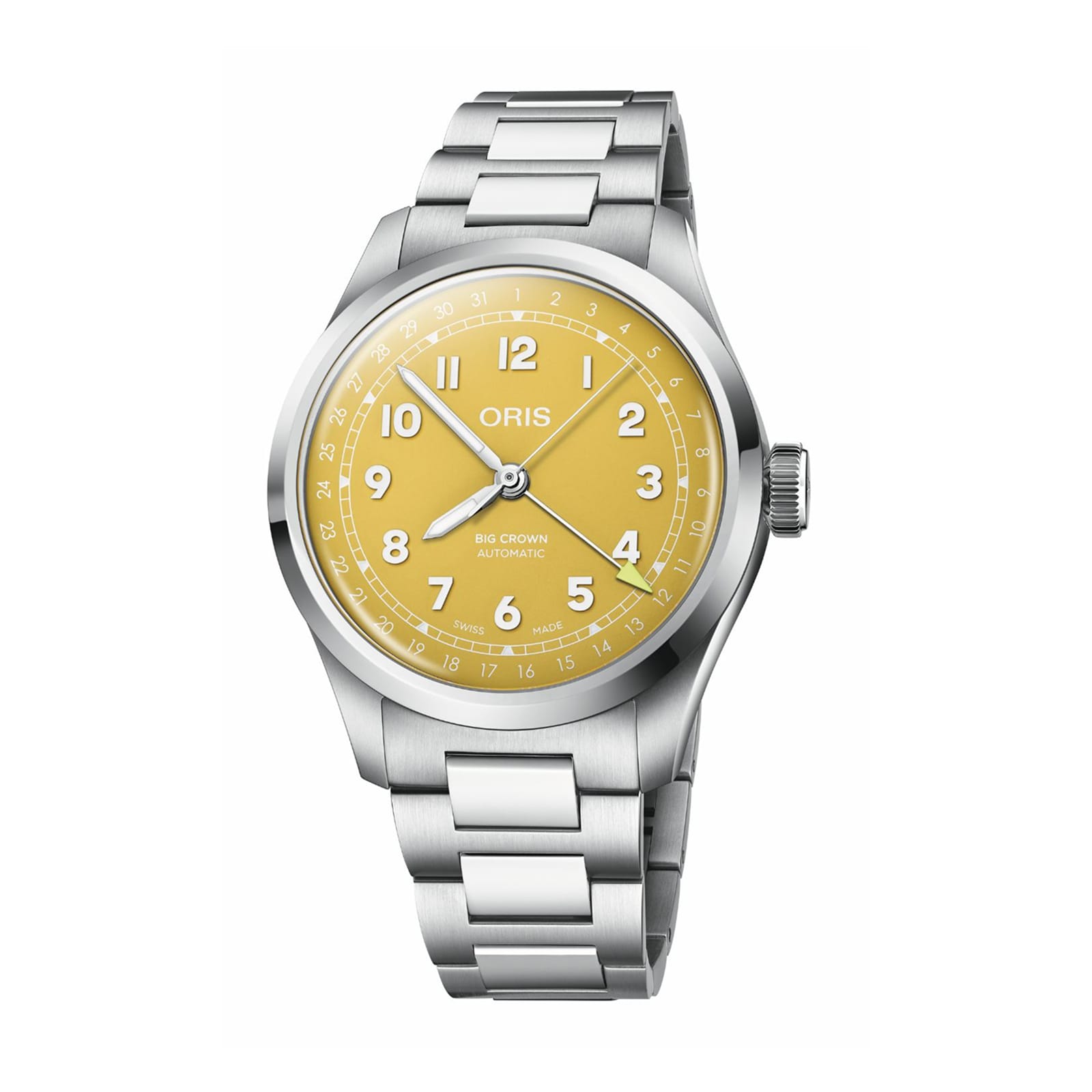 Oris Big Crown Pointer Date 40mm Mens Watch Yellow 01 754 7798