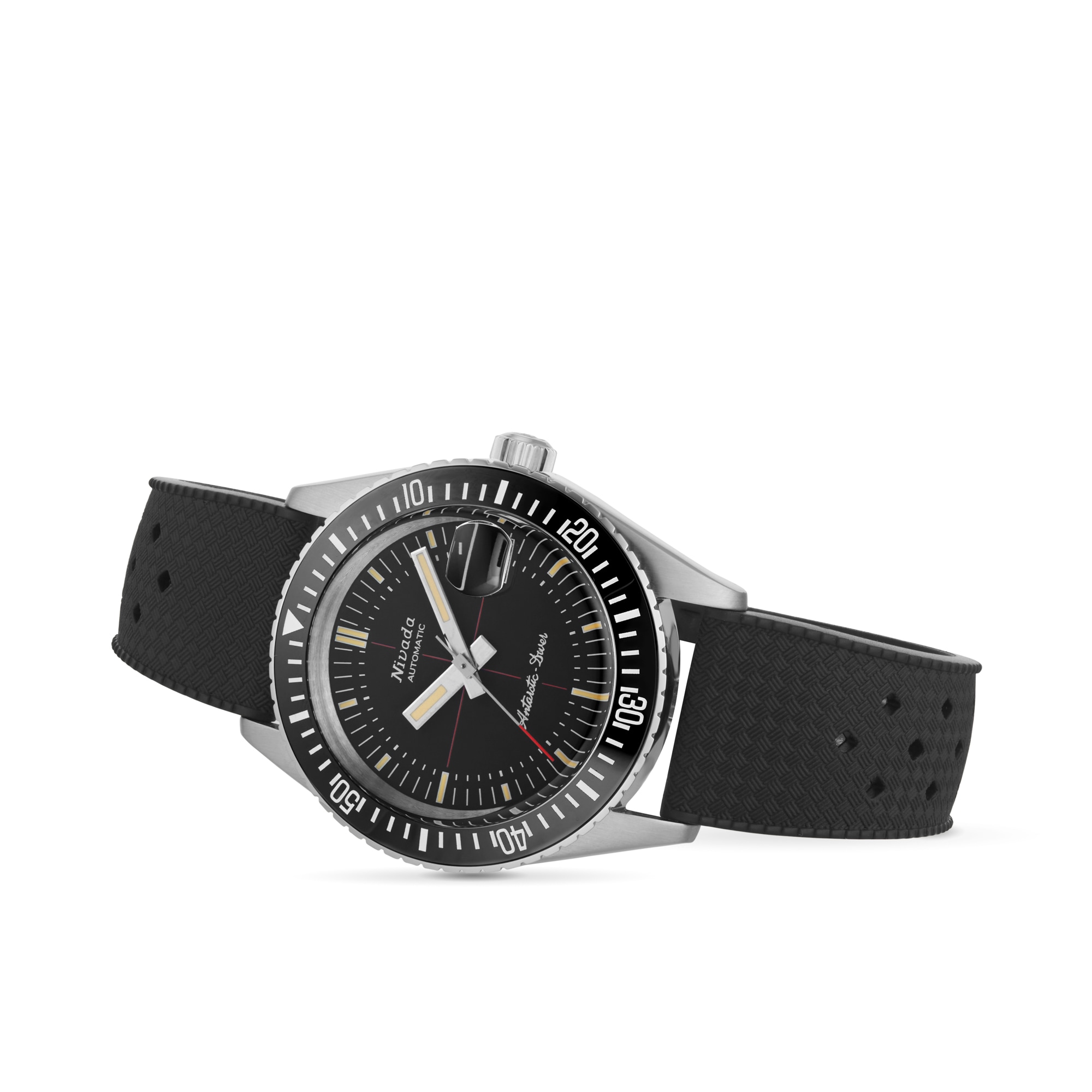 Nivada Grenchen Antarctic Diver 38mm Mens Watch Black 32038A01