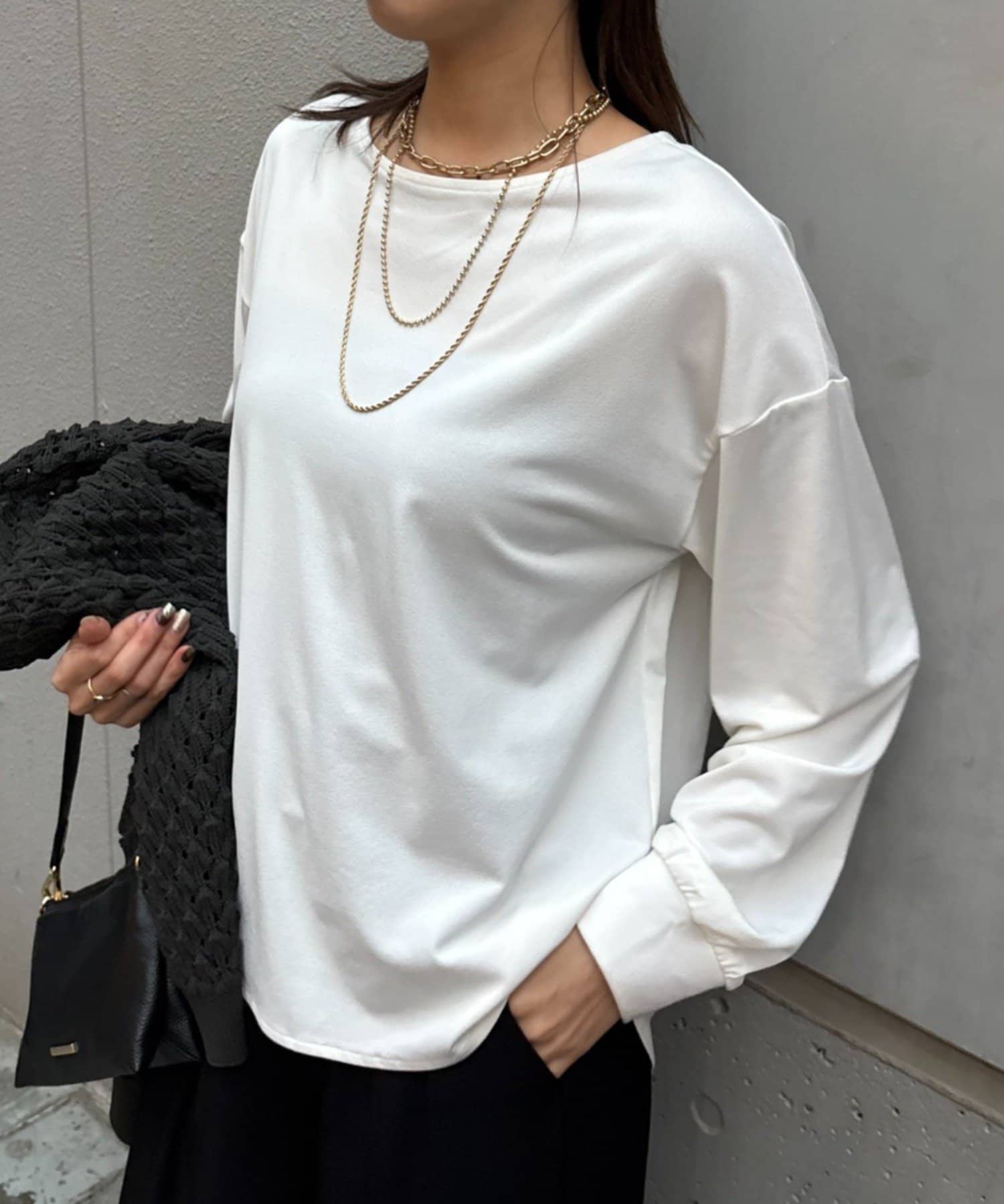 SNSで話題/インナーにも◎】カットジョーゼットブラウス | Jena espace