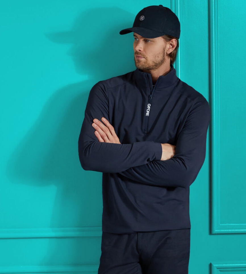 Gfore Men's Brushed Back Tech Quarter Zip - Twilight -BHI