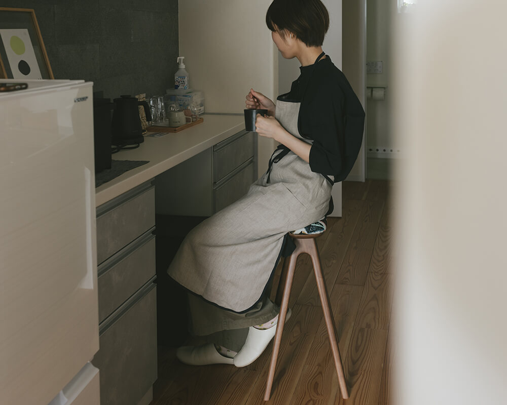 送料込】キッチンスツールNA(H630)＋ミナペルホネン(mina perhonen