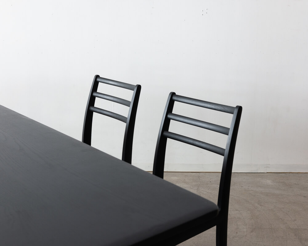 数量限定］ELEGANCE ダイニングチェア ホワイトアッシュ材 / Black