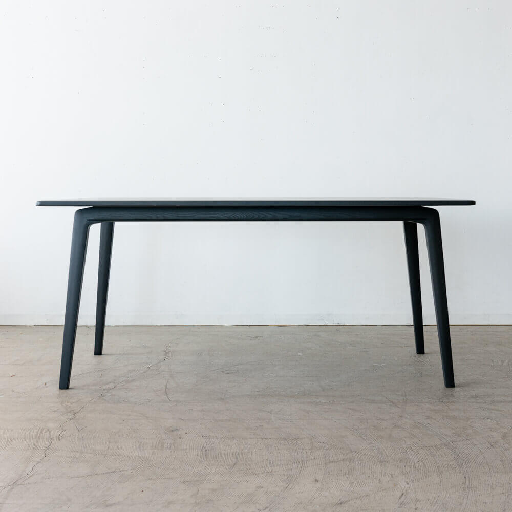 現品SALE］ELEGANCE ダイニングテーブル160 ホワイトアッシュ材 Black