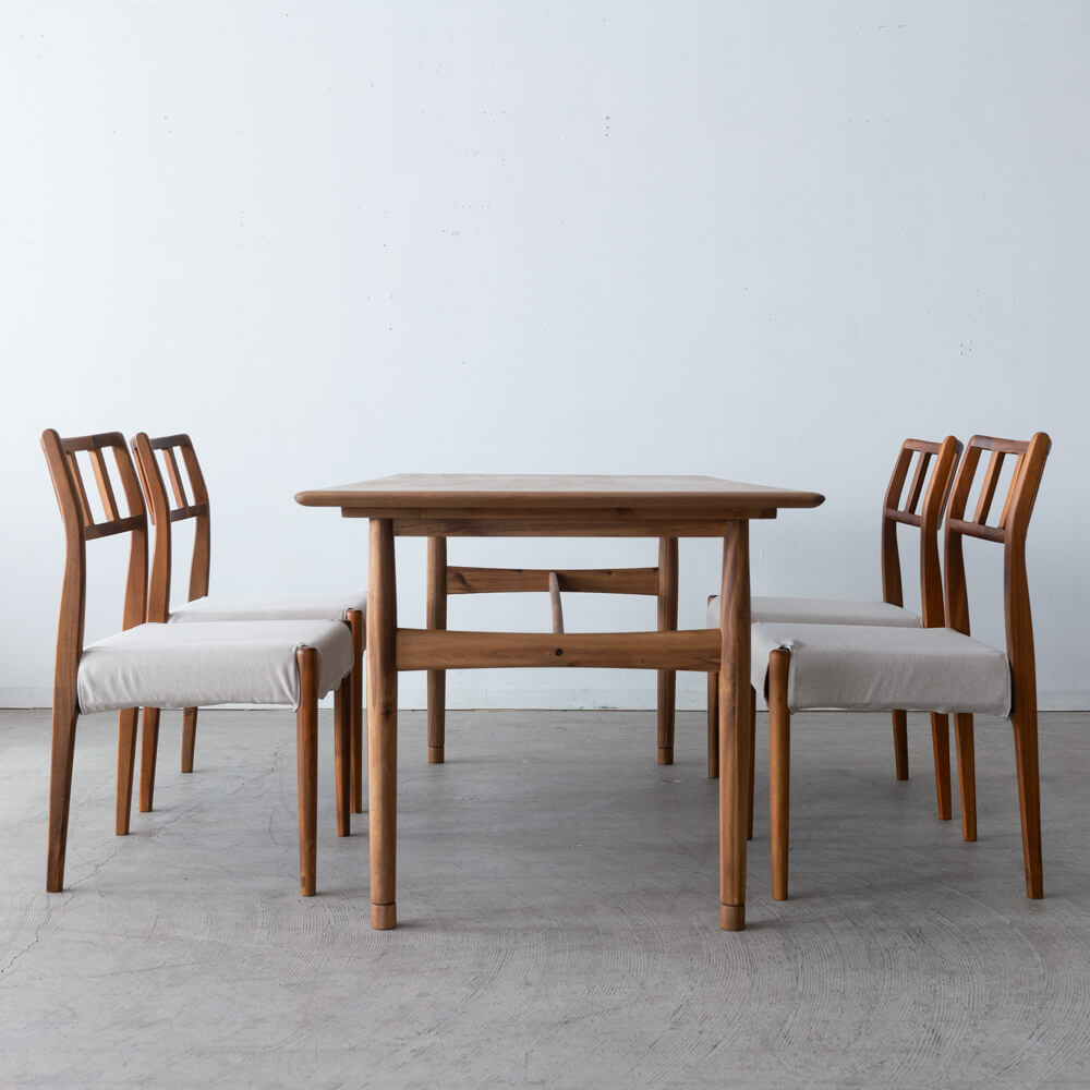 数量限定SALE］新品 EDDAダイニング5点セット DT33105Q + チェア 201