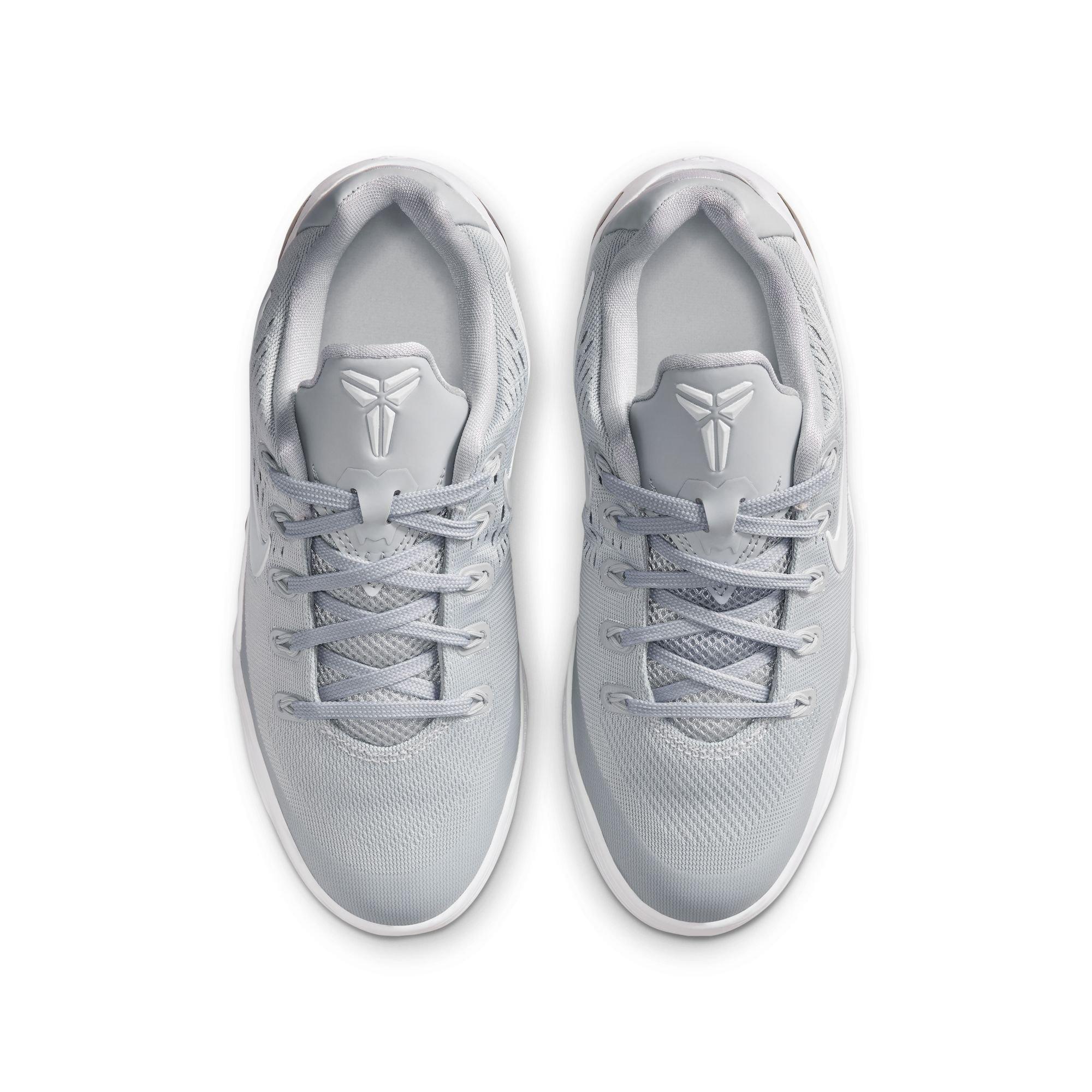 Nike Kobe IX Low GS Grey White Basketball Shoes | Hibbett
