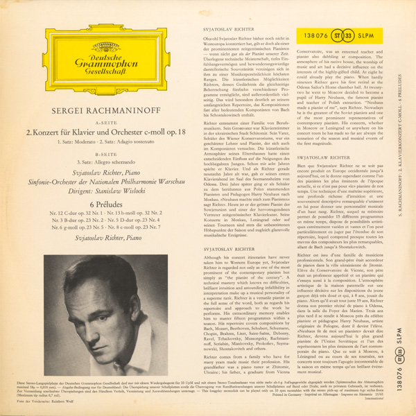 Germany Deutsche Grammophon 138076 SLPM