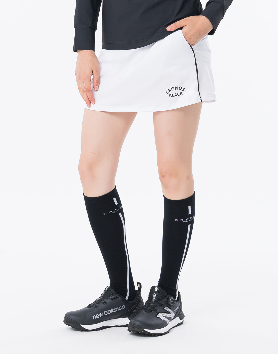 CRONOS BLACK WOMAN SMART LINE Skirt【WHITE】