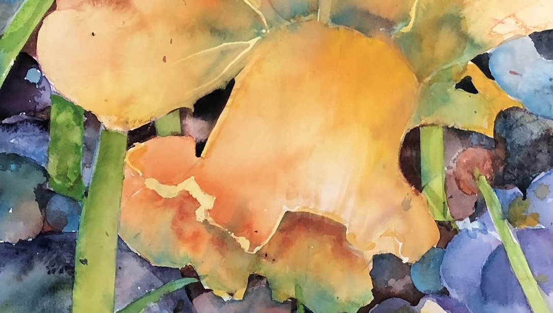 Watercolor painting inspired by traditional Batik - DANIEL SMITH