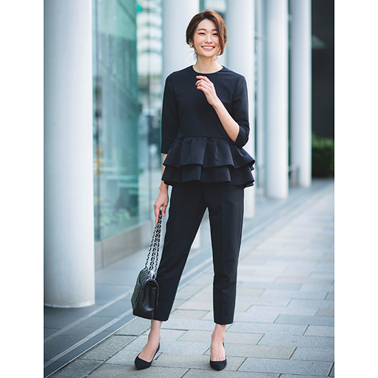 CARETTE]kokodeオリジナル ブラックフォーマルパンツセットアップ