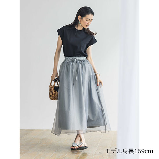優待価格[S・girasole]箔シルバー×チュール「リバーシブルスカート