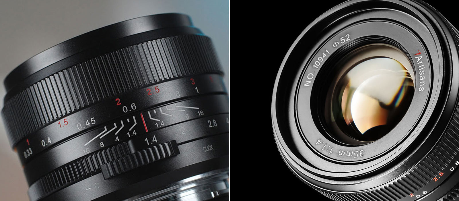 約270gの大口径単焦点レンズ「7Artsians 35mm F1.4 III」…絞りクリック