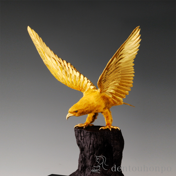 送料無料】 純金 白鷹 B 600g / 光則（金工芸） 高級 コレクション