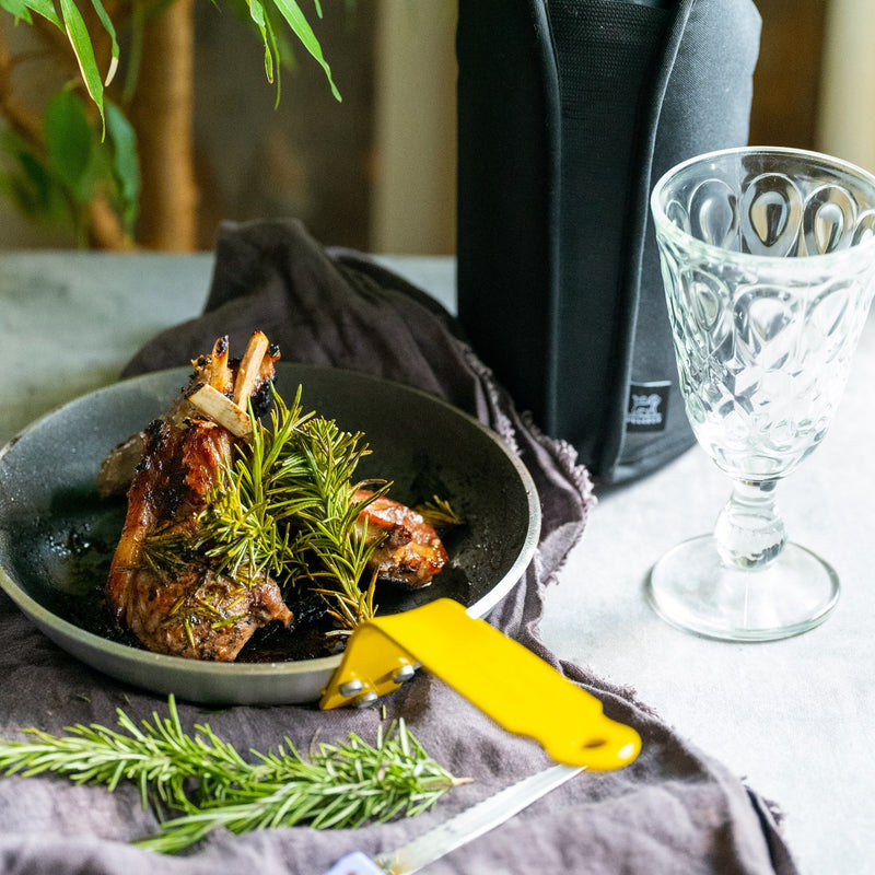 デバイヤー公式 アルミ製フッ素樹脂加工 フライパン イエローハンドル