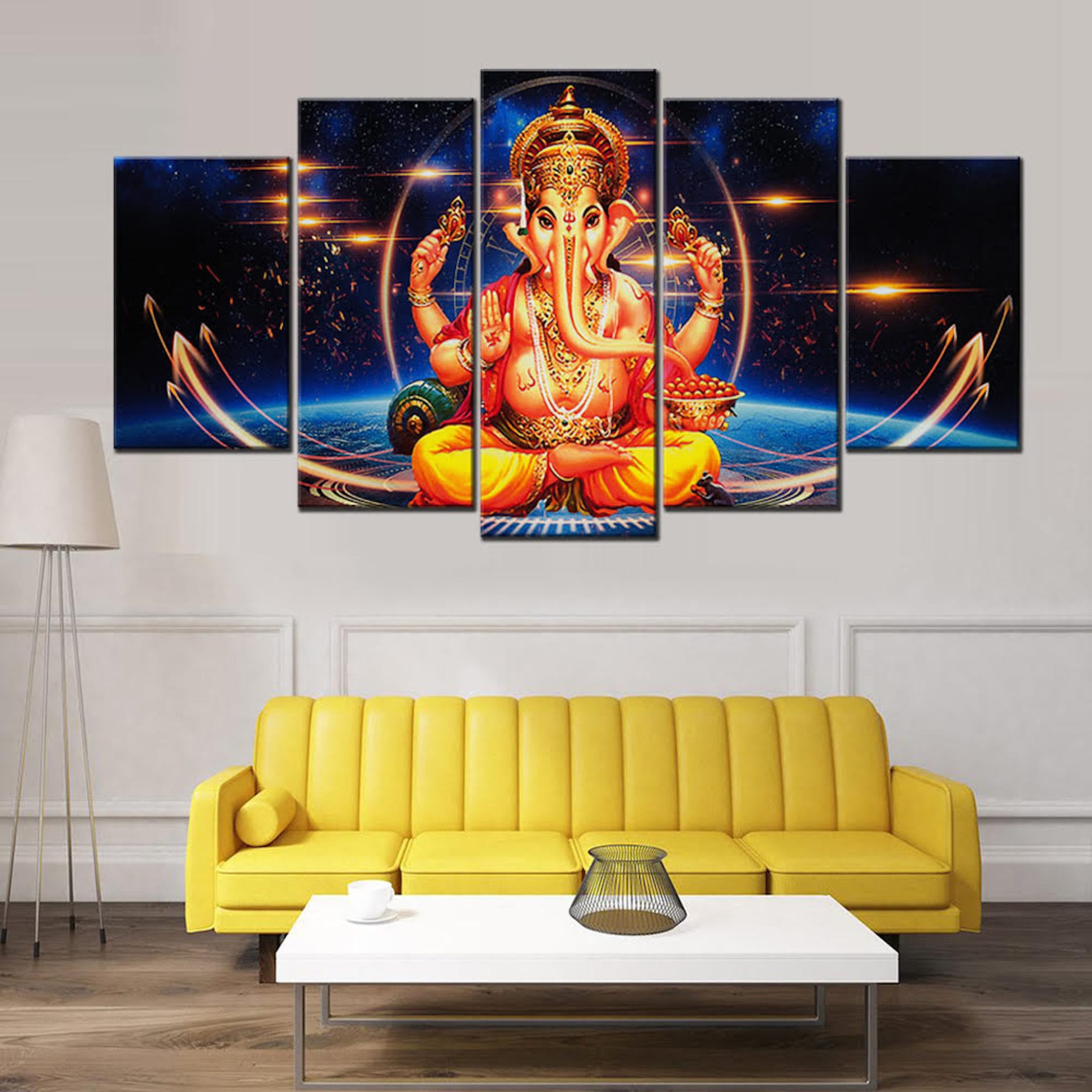 Canvas Art on 5 panel - Lord Ganesha | Decor Hub