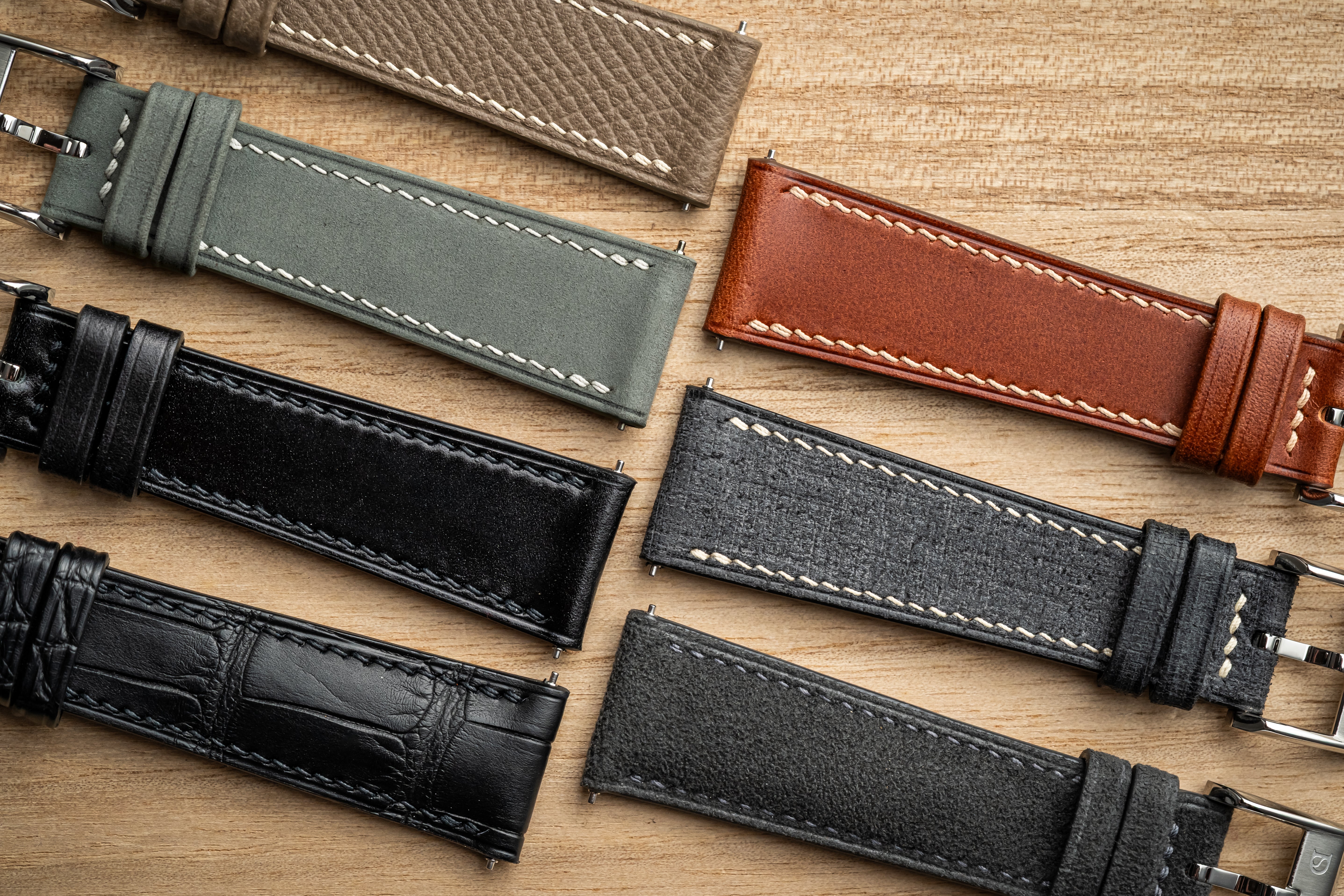 Tan Crazy Horse Side-Stitch Strap - Handcrafted Leather Watch