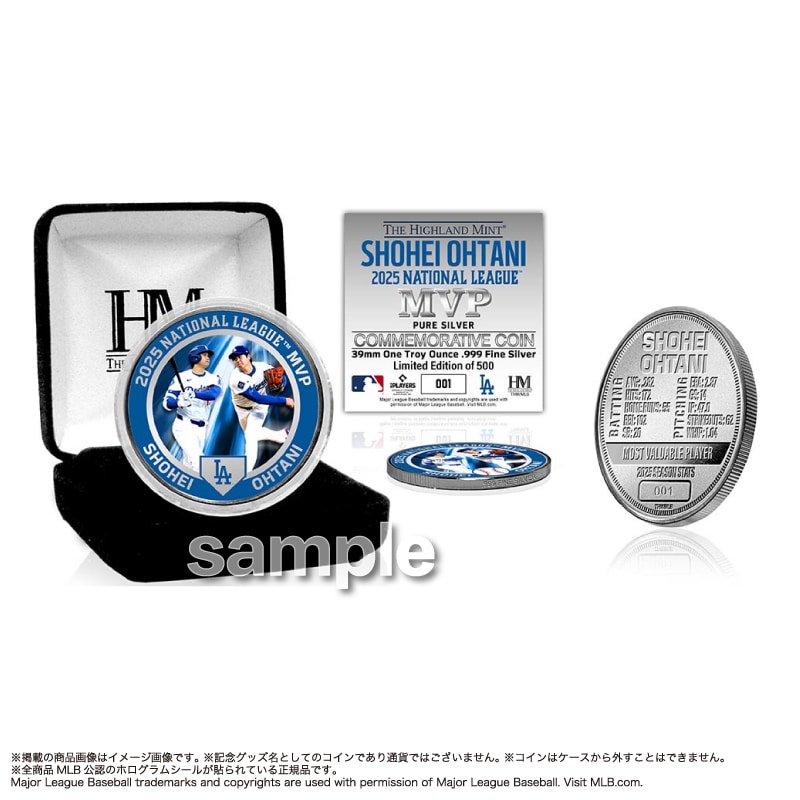 ドジャース 大谷翔平 2025 NL MVP 受賞記念 純銀コイン｜郵便局の